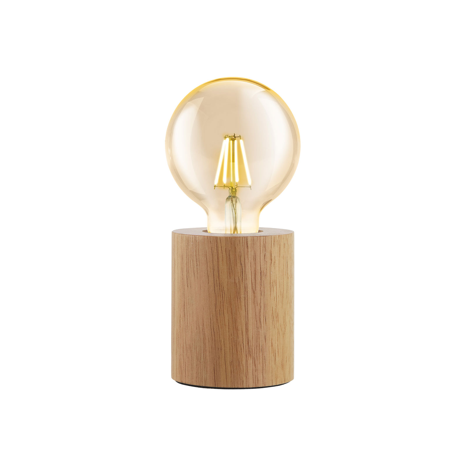 Tischleuchte - holzfarben - 10 cm hoch