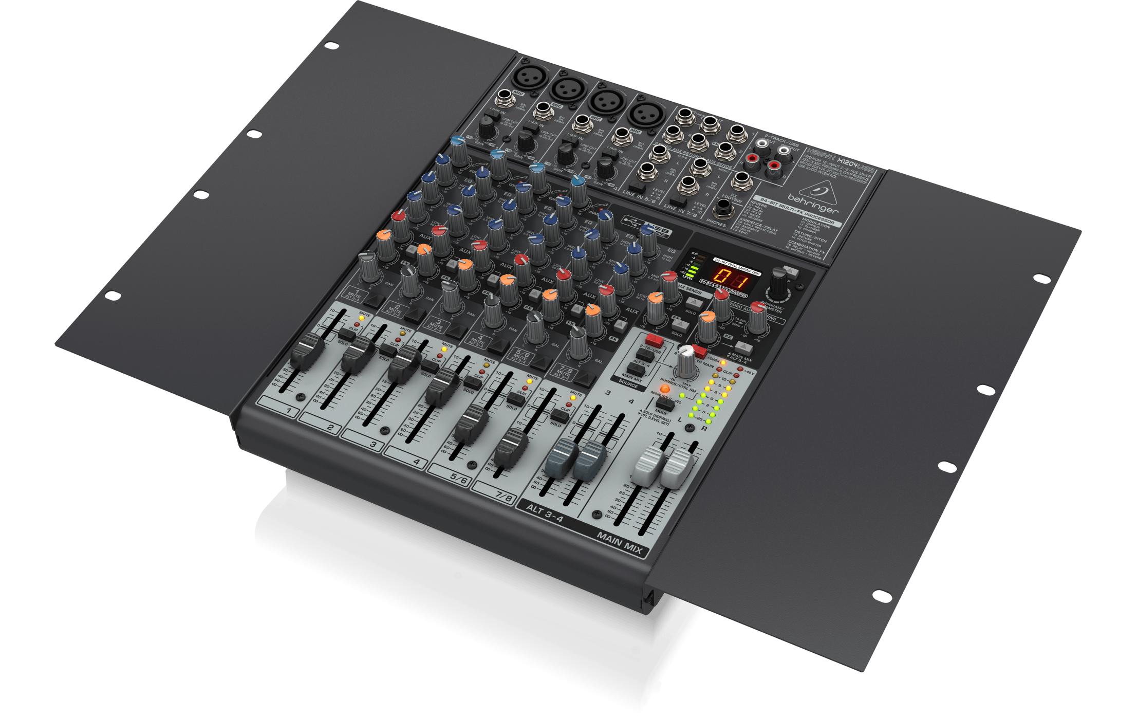 Mischpult XENYX X1204USB<br>12-Kanal Analogmischpult mit 24-Bit Multi-FX Processor und Audio Inteface