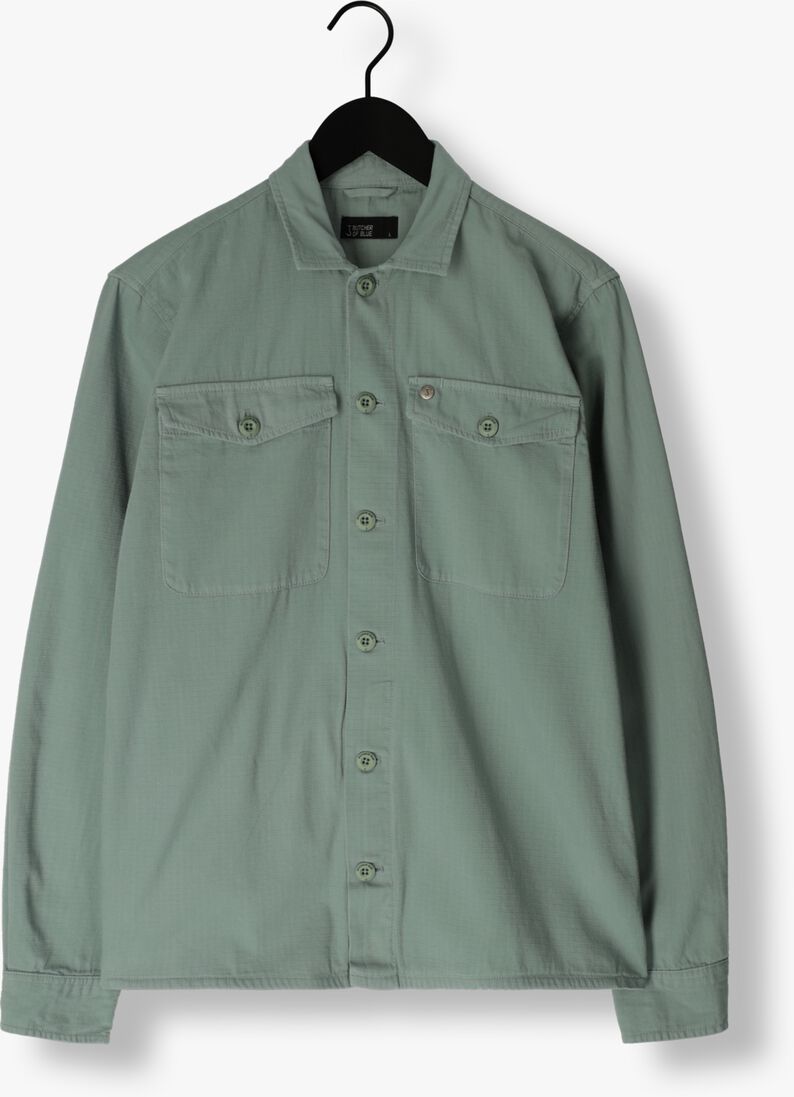 BUTCHER OF BLUE groene butcher of blue overshirt saturn ripstop overshirt