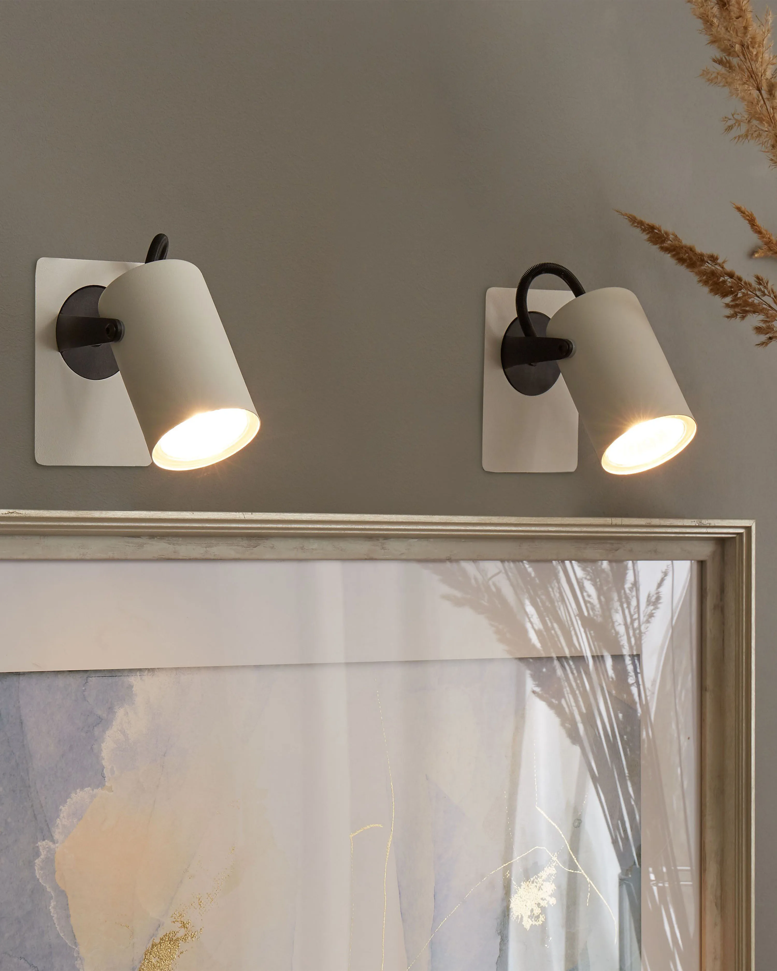Set van 2 spotlampen KLIP verstelbaar Metaal Wit