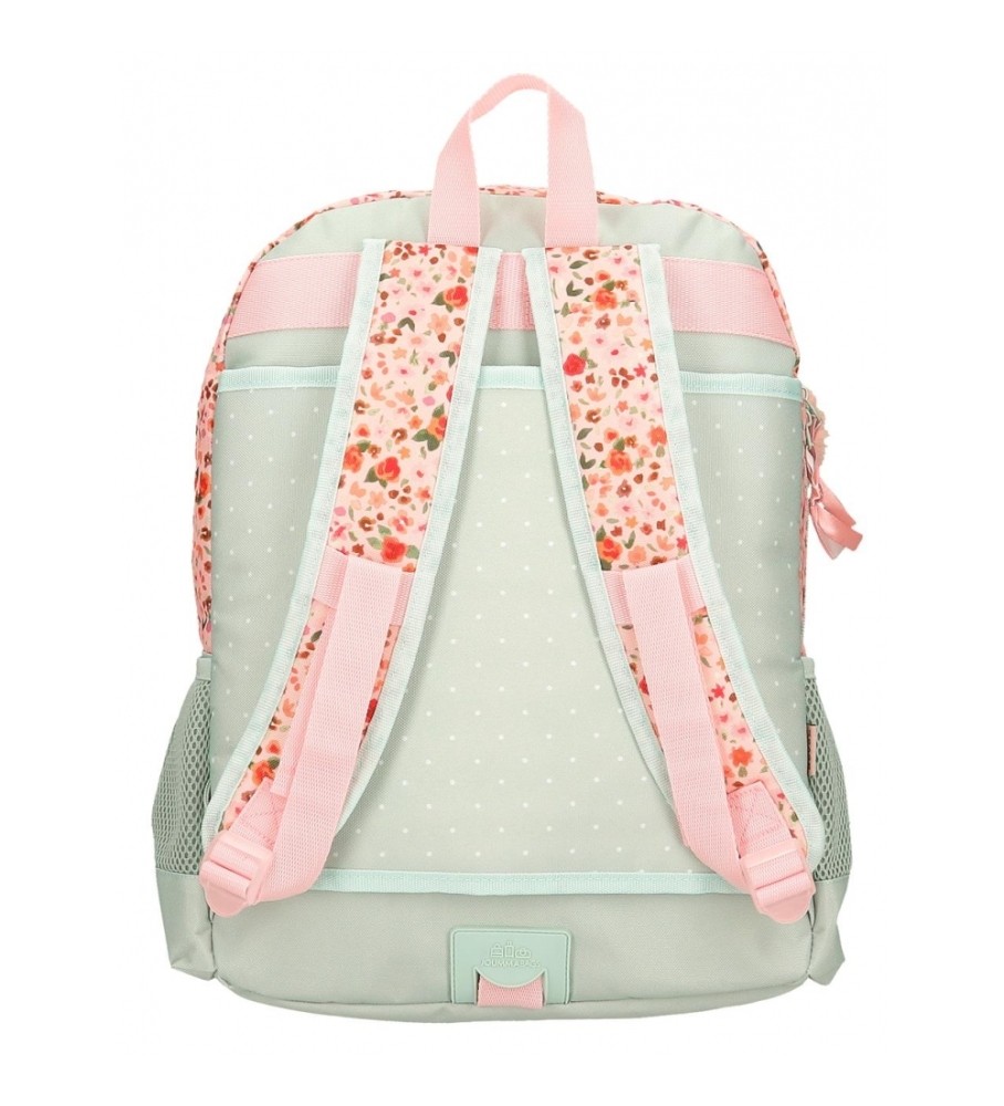 Mochila Joumma Movom Romantic Girl adaptável para carro verde - 31x42x13cm -
