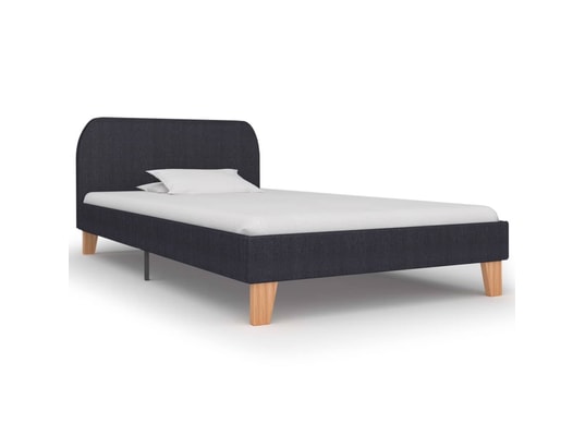 VIDAXL - Sommier  90 x 200 Cadre de lit gris foncé tissu 90 x 200 cm