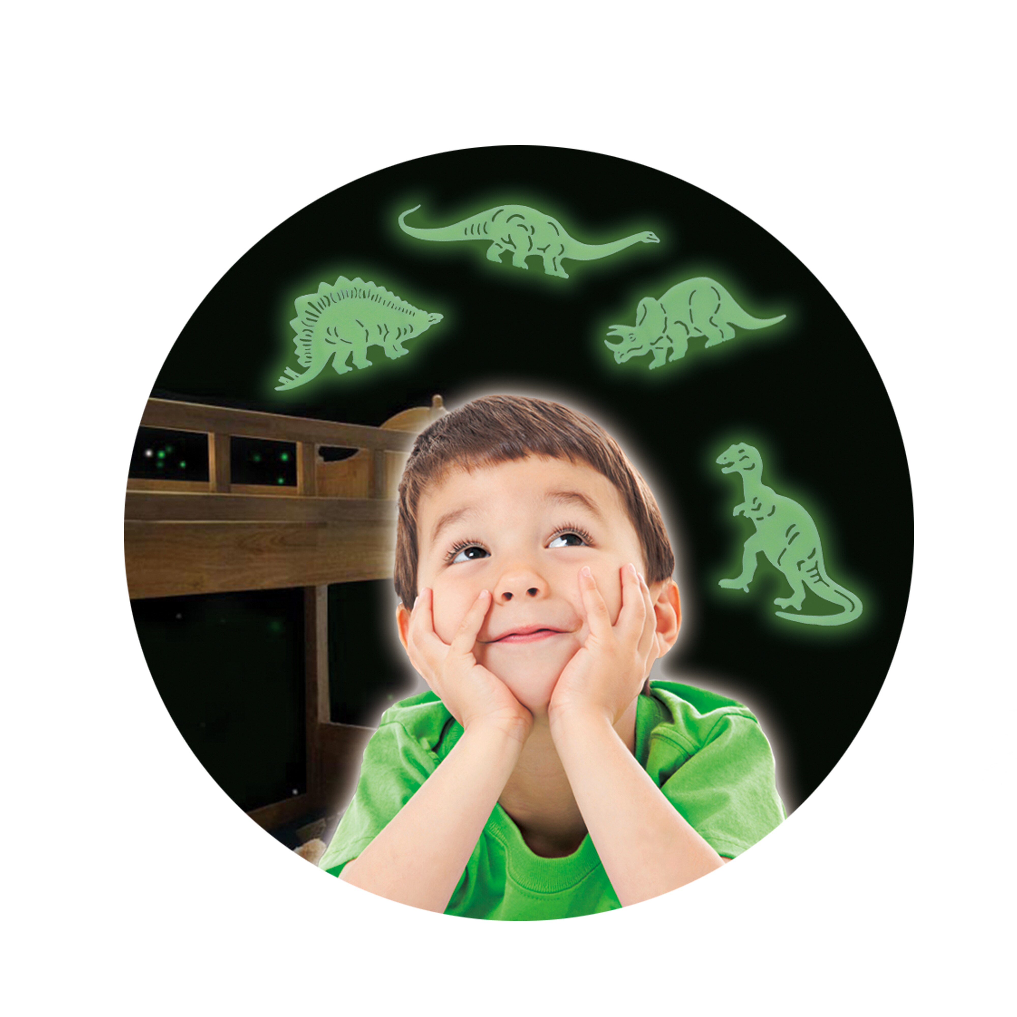 Toi-Toys - WORLD OF DINOSAURS - Fluoreszierende Dino-Aufkleber Dinosaurier leuchtend Sticker