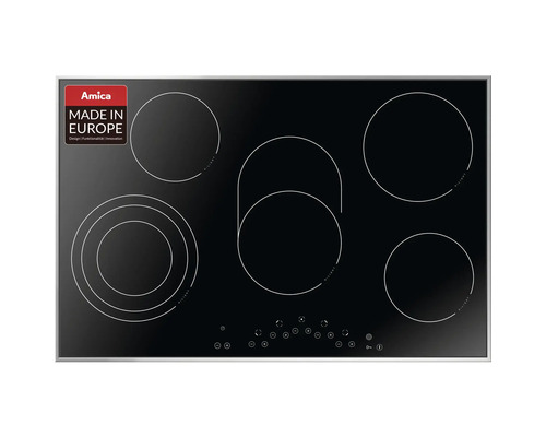 Glaskeramische kookplaat met frame Amica 77 x 50,5 cm 5 kookzones KMC 745 100 E