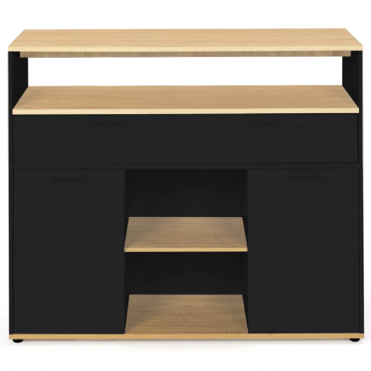 Idmarket Meuble de Bar Vito - Noir/Bois
