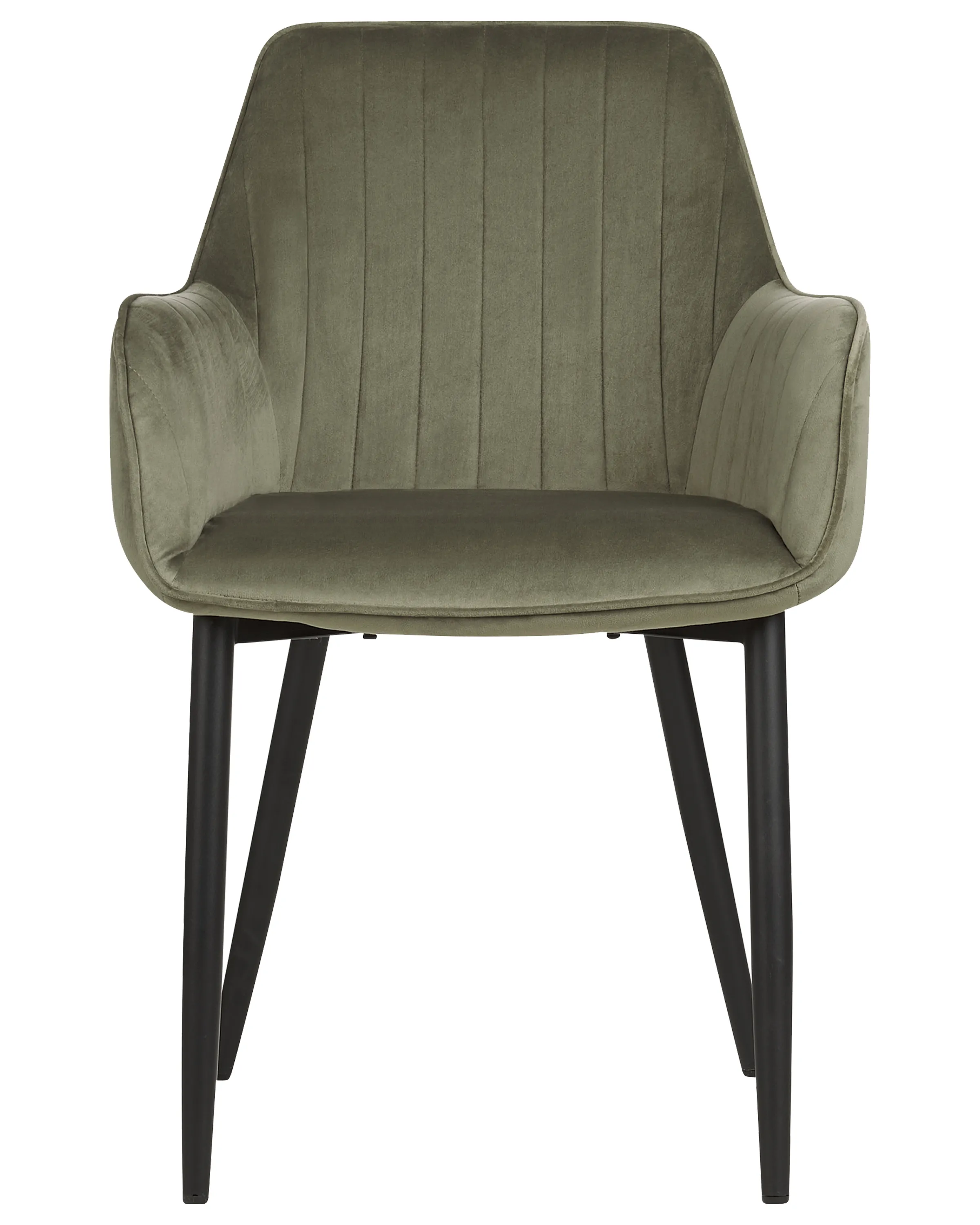 Set van 2 eetkamerstoelen WELLSTON Fluweel Olijfgroen