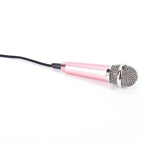 Mini Mikrofon mit 3.5mm Klinke Anschluss für Handy / Tablet / PC - Roségold