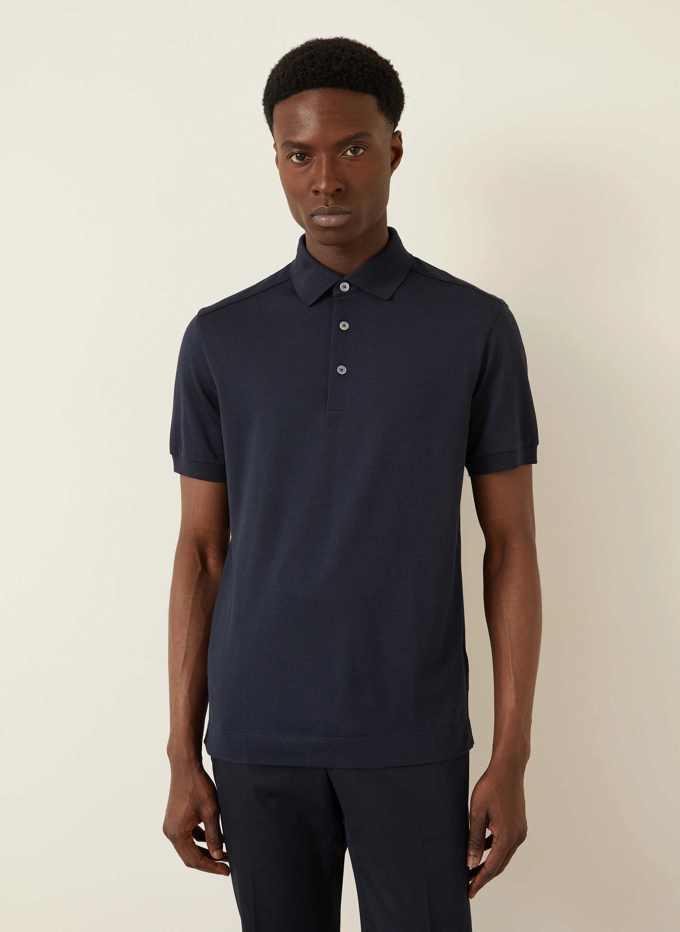 ZEGNA Jersey-Poloshirt mit Seide