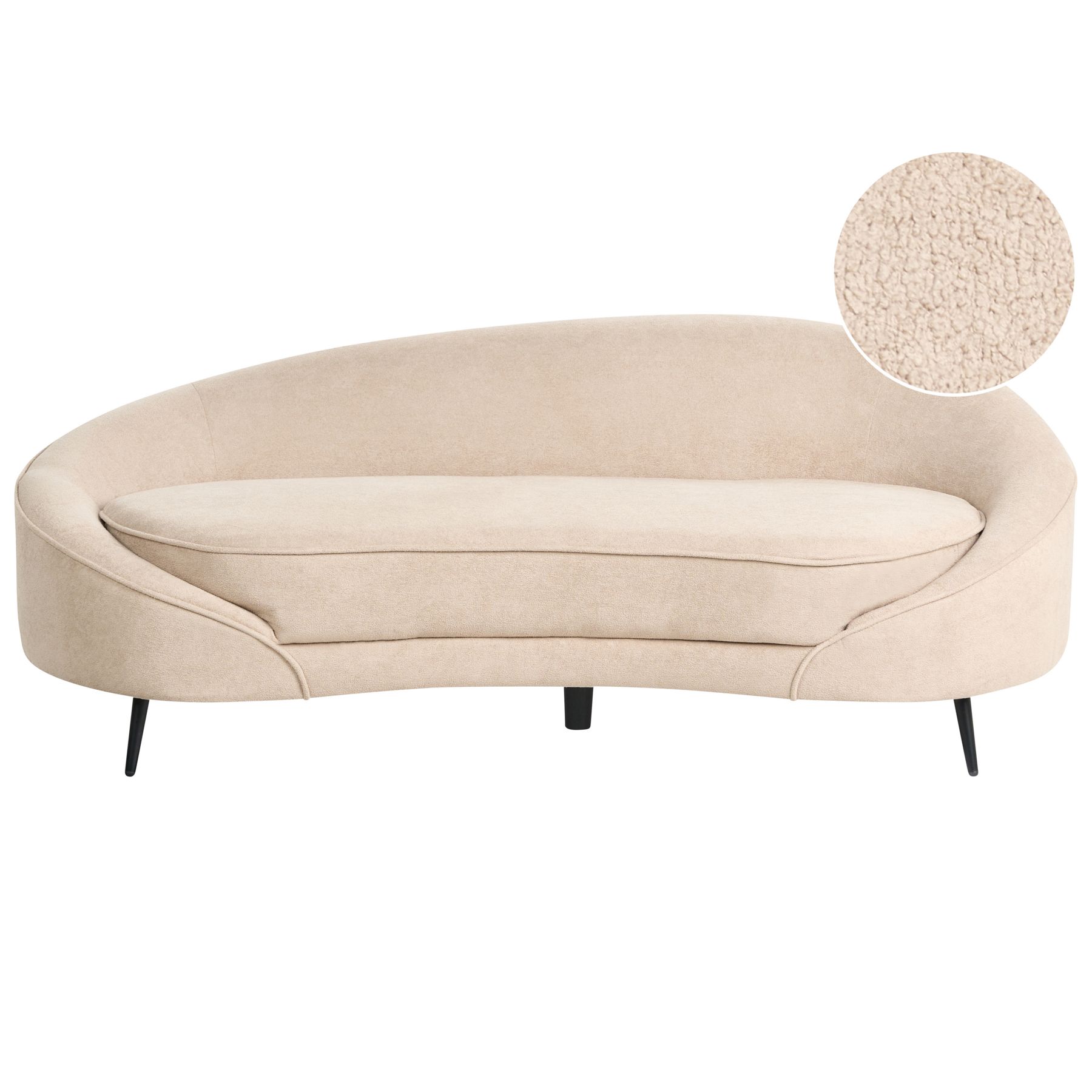 Beliani - SAVAR - Tweezitsbank - Lichtbeige - Bouclé