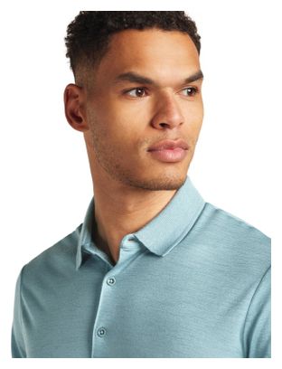 Polo Manches Courtes Icebreaker Merino 150 Tech Lite 3 Bleu