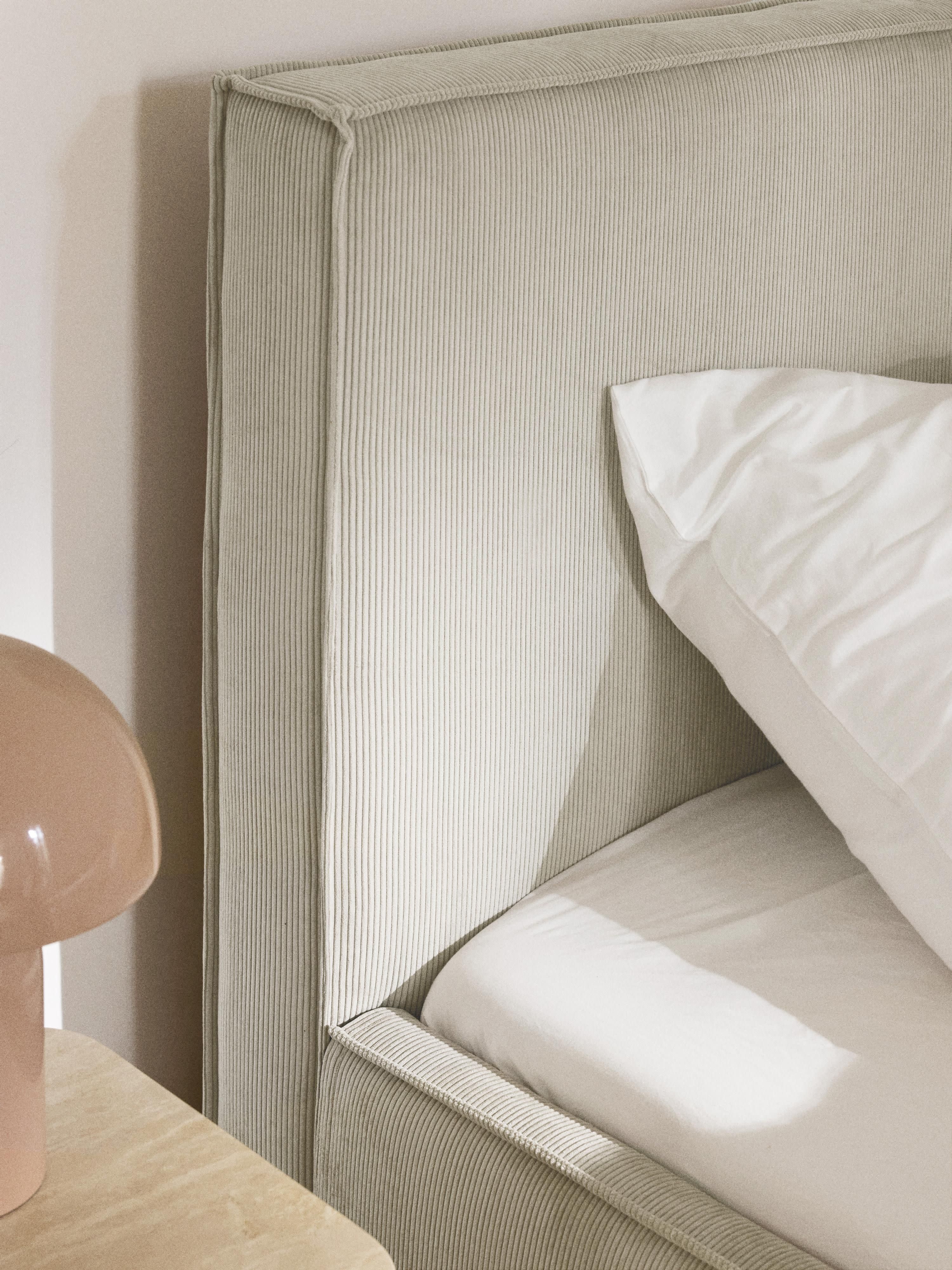 Corduroy eenpersoonsbed Dream met opbergruimte