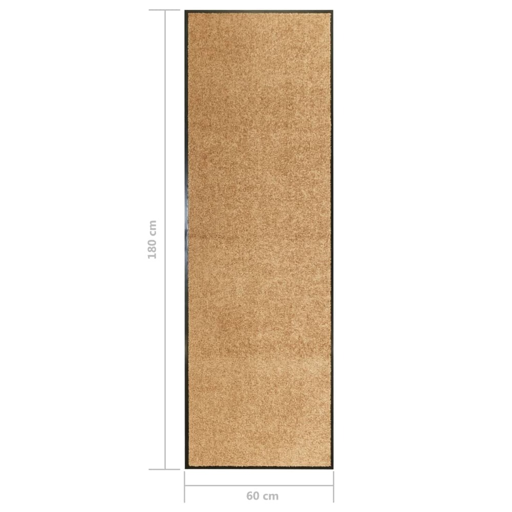 Paillasson lavable crème 60x180 cm
