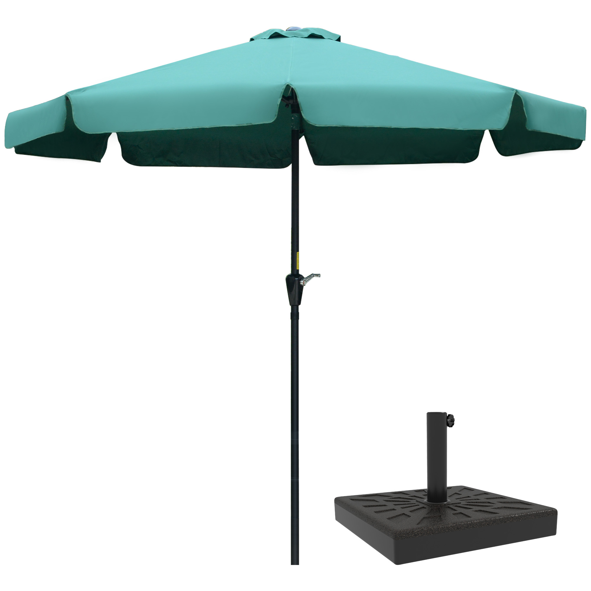 Conjunto de guarda-chuvas verdes Outsunny