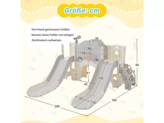 Toboggan 8 en 1 pour enfants - Glissades, escalade, jeux et plus encore