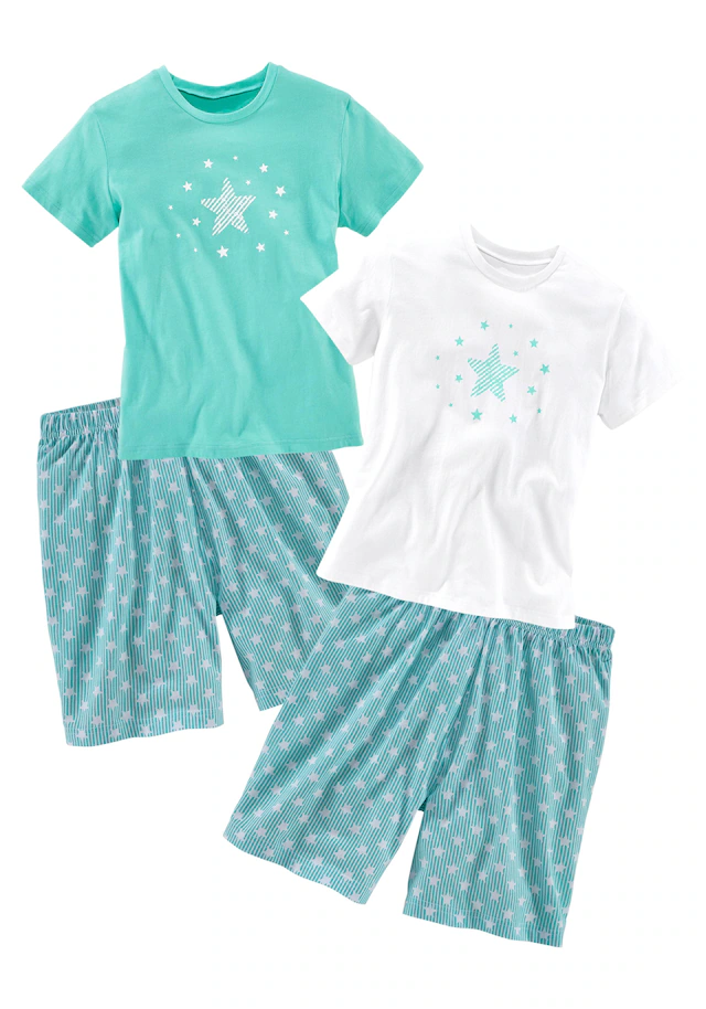 petite fleur Pyjama Set, 2 Stück, 4 Stk. tlg., mit tollem  Sternendruck