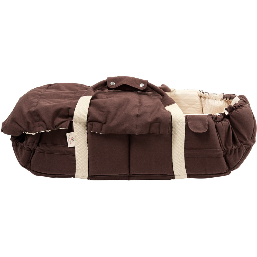 Køb COPENHAGEN COLORS Babylift og Legetæppe Dark Brown w. Cream Solid Stripe