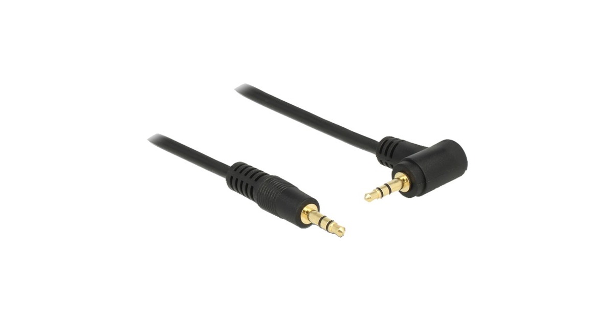 DeLOCK3,5 mm male > 3.5 mm male kabel  (Zwart, 0,5 meter)