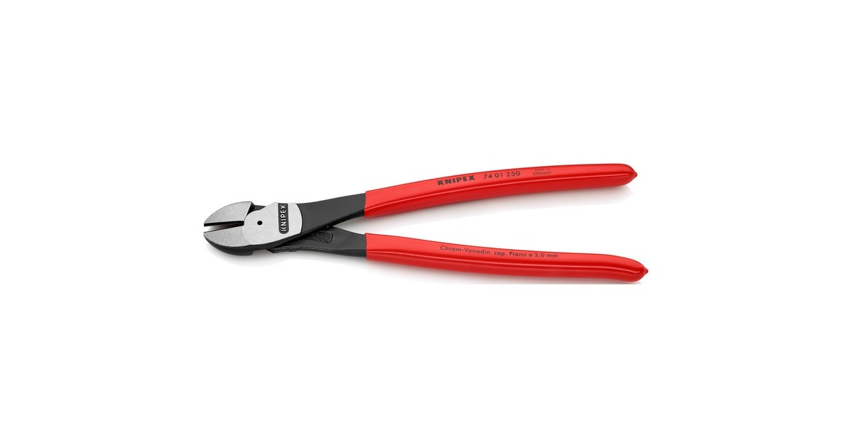 KNIPEXKracht-zijsnijtang 74 01 250 kniptang  (Rood)