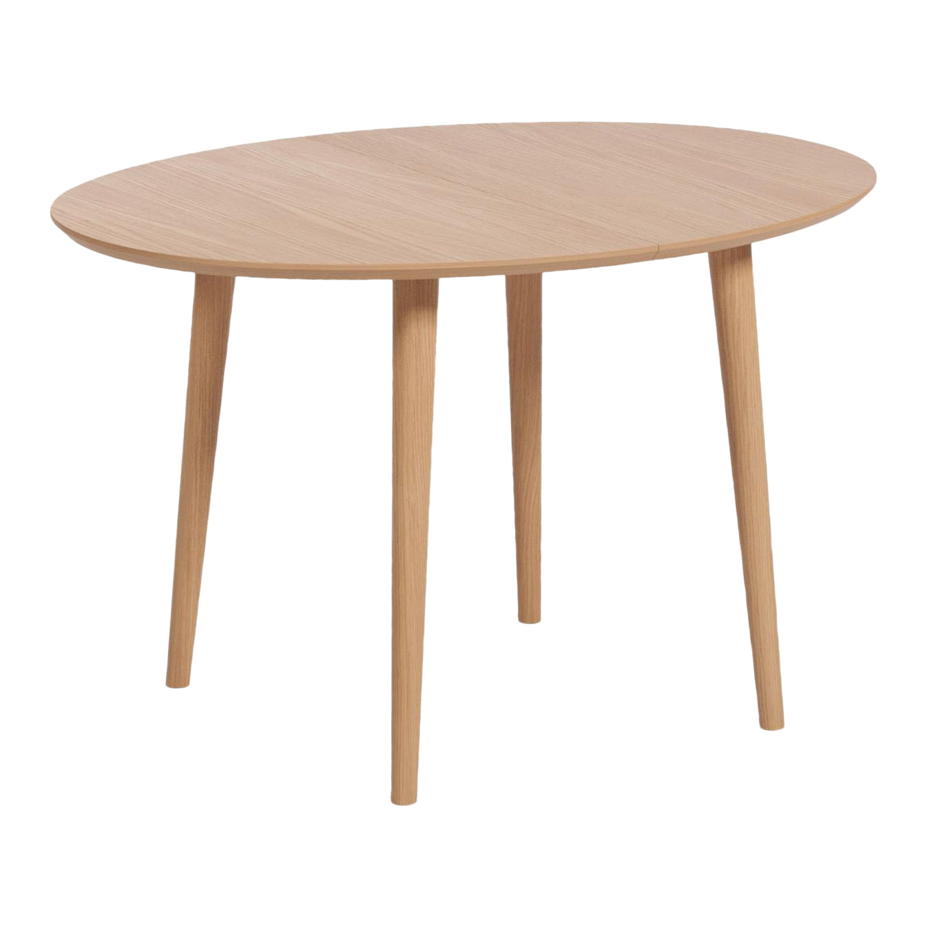 Kave Home Oqui Eettafel Uitschuifbaar Rond - 120/200 x 90 cm - Eiken
