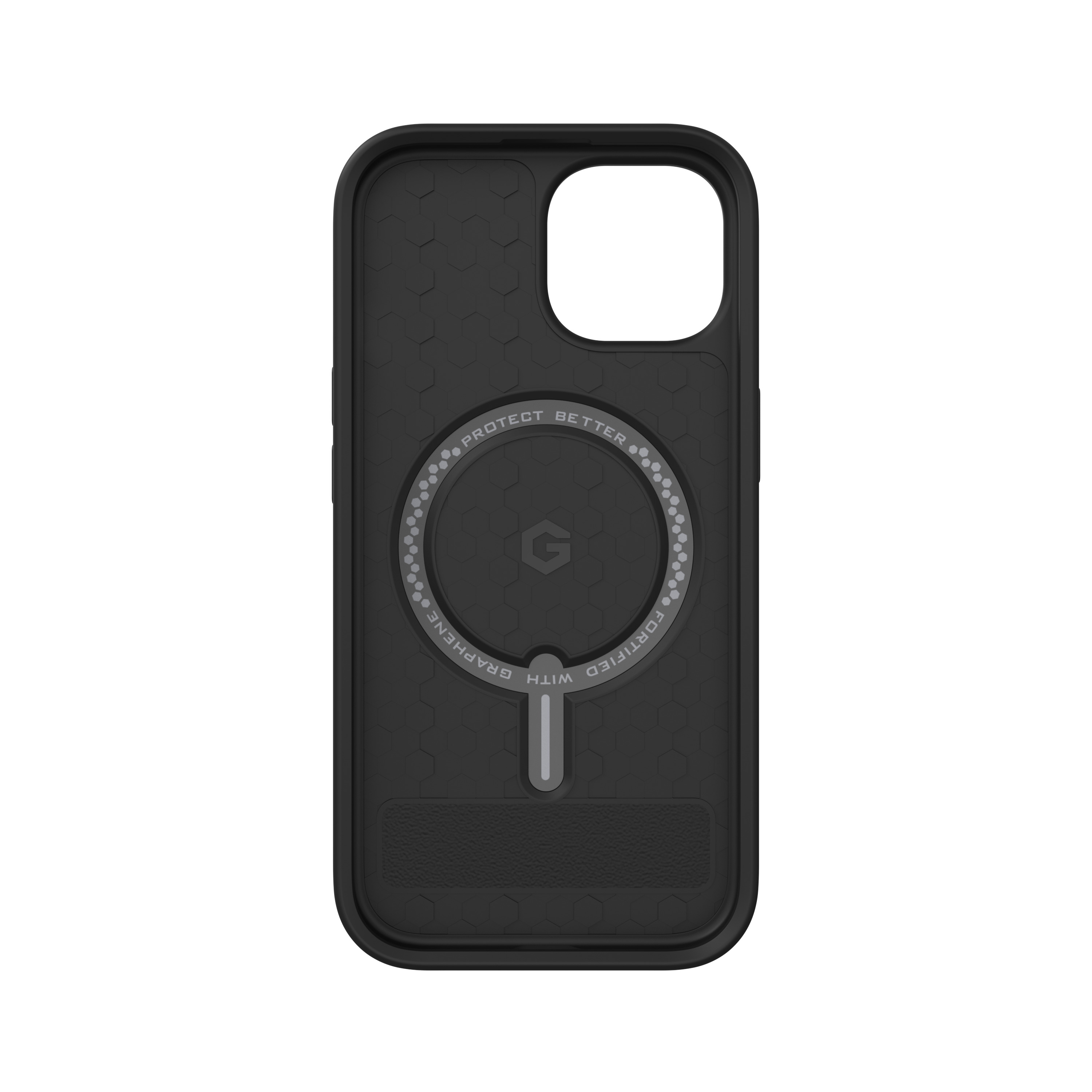 iPhone 15 MagSafe Gummi Case Hülle Denali Snap KS mit Aufstellfunktion Recycled (702312716) - Schwarz