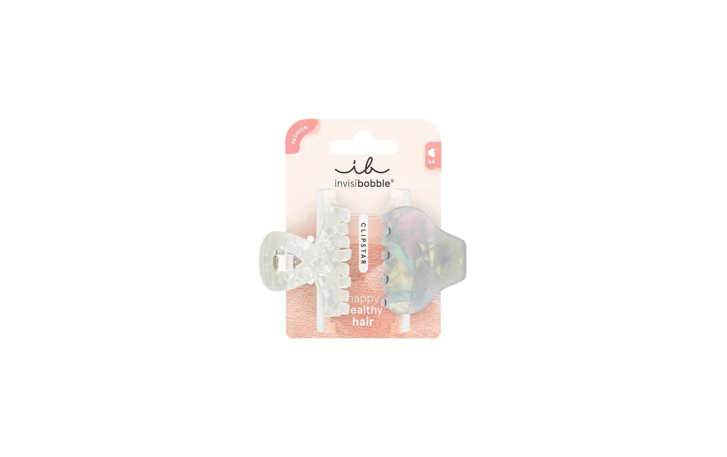 Haarklemme Invisibobble Clipstar M, Pearly Frost 2 StückHaar-Accessoires für einzigartige Styles