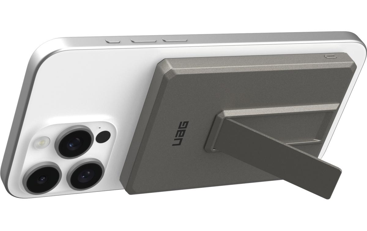 Powerbank Ultra Slim 5000 mAh TitaniumMagSafe-kompatible Powerbank mit Integrierter Metall-Kickstand