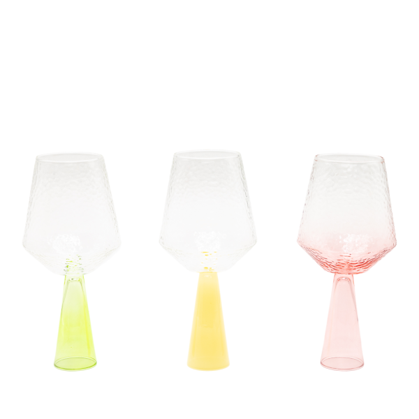 BrÃ»t Homeware, Wijnglas Claude, roze, set van 2