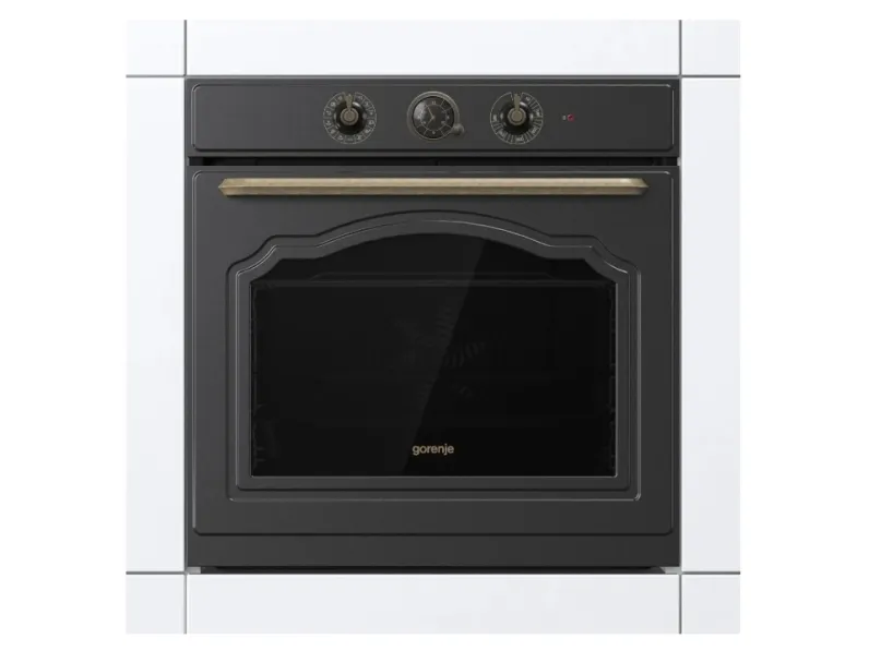 Gorenje Classic BOS67371CLB - Ovn - til indbygning - niche - bredde: 56 cm - dybde: 55 cm - højde: 59 cm - med selv-rengøring - Klasse A - mat sort