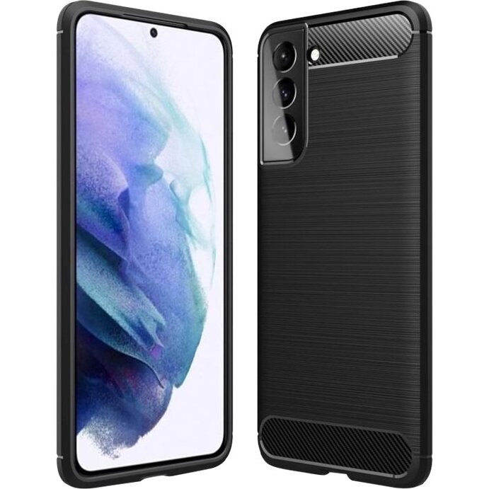DLH Coque silicone noire pour Samsung Galaxy S21 5G (SM-G991)