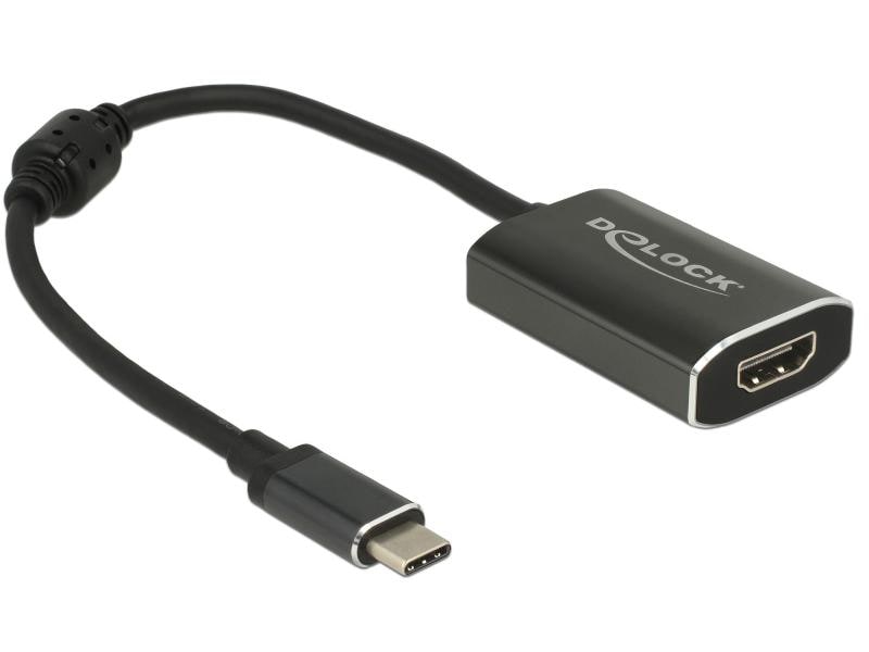 Delock Adapter 4K USB-C – HDMI/USB-C mit PD USB-C zu HDMI Adapter mit Power Delivery-Port