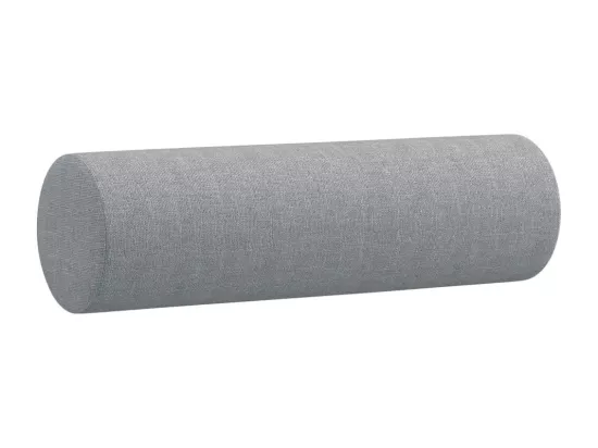 Canapé 2 places avec oreillers gris clair 140 cm tissu
