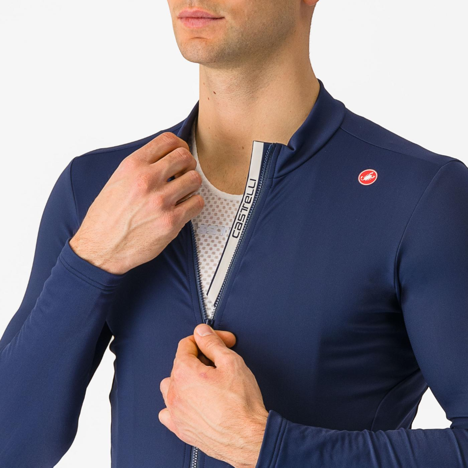 Castelli Espresso Thermal cykeltrøje Belgian Blue herre