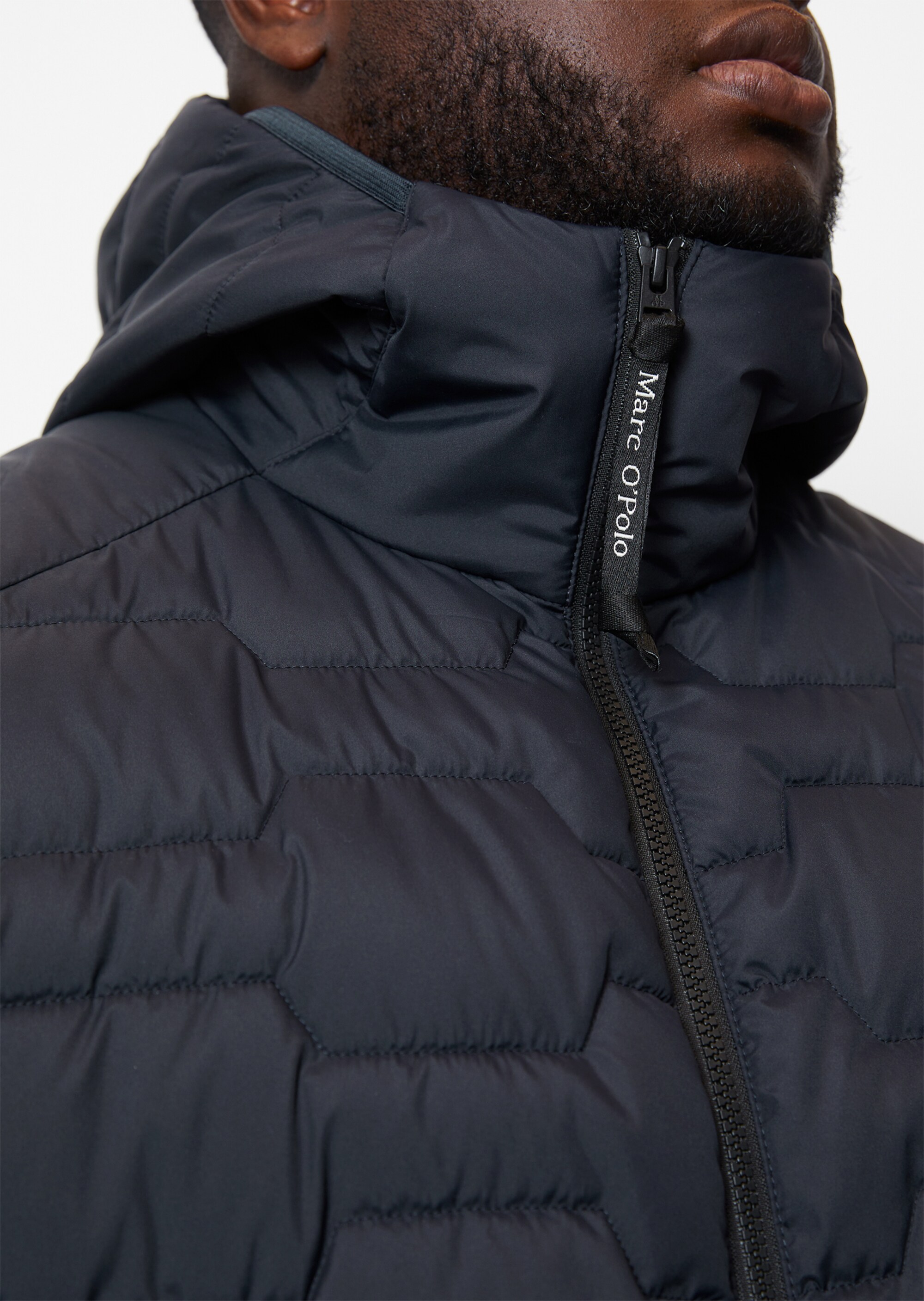 Steppjacke regular mit Rippstrick-Bündchen