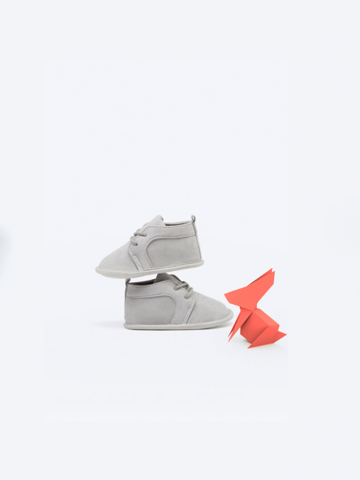 Botas de cano curto - Cinza