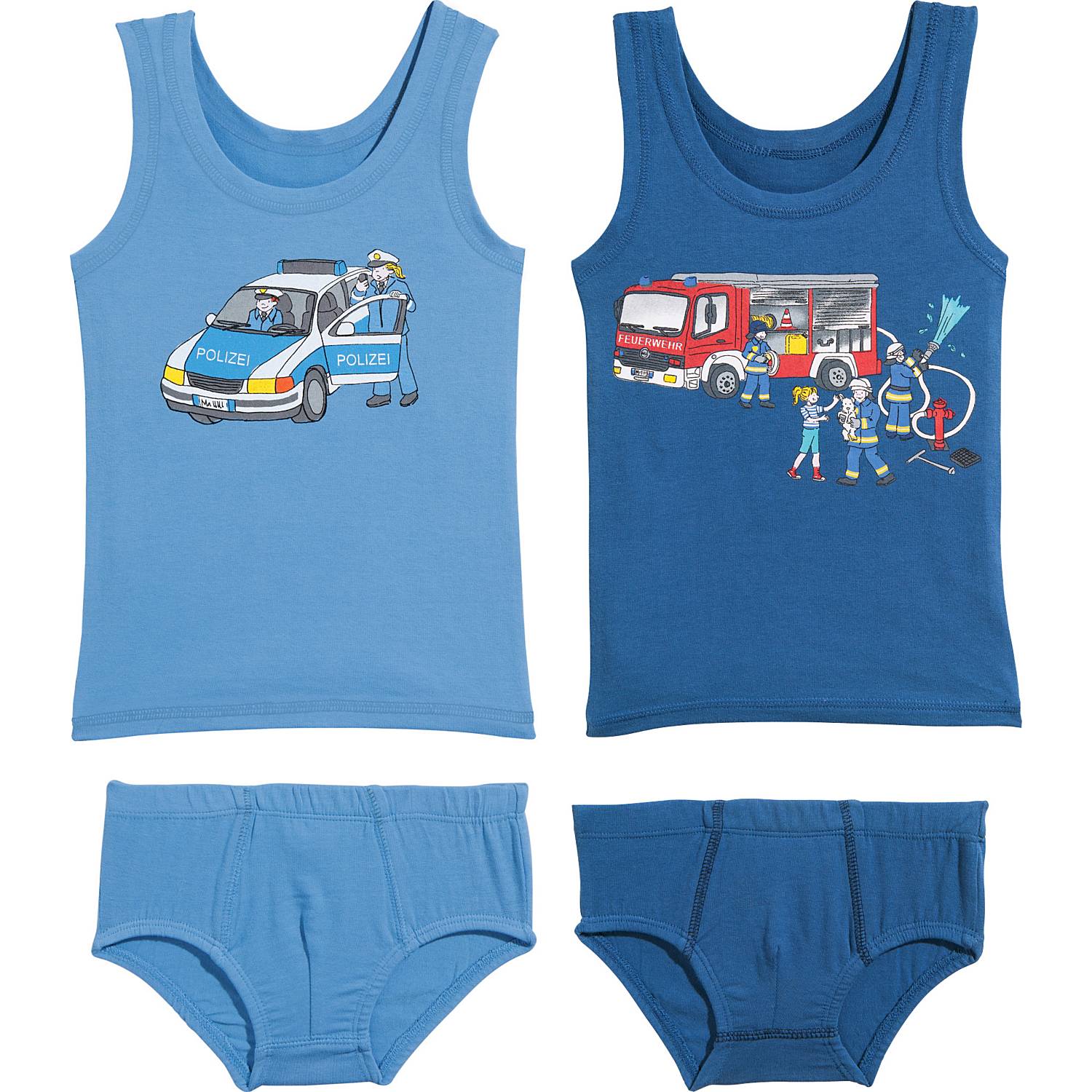 Erwin Müller Single-Jersey Jungen-Unterwäsche-Set 4-teilig