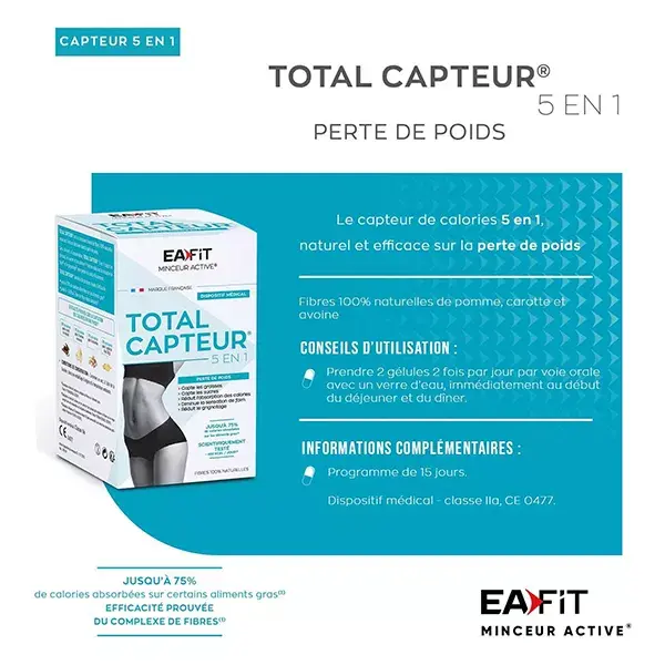 Eafit Active Slimming Total 5 em 1 Queimador de Gordura - 60 cápsulas