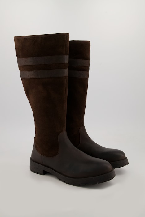 Lederstiefel, Materialmix, Wechselfußbett, Weite H