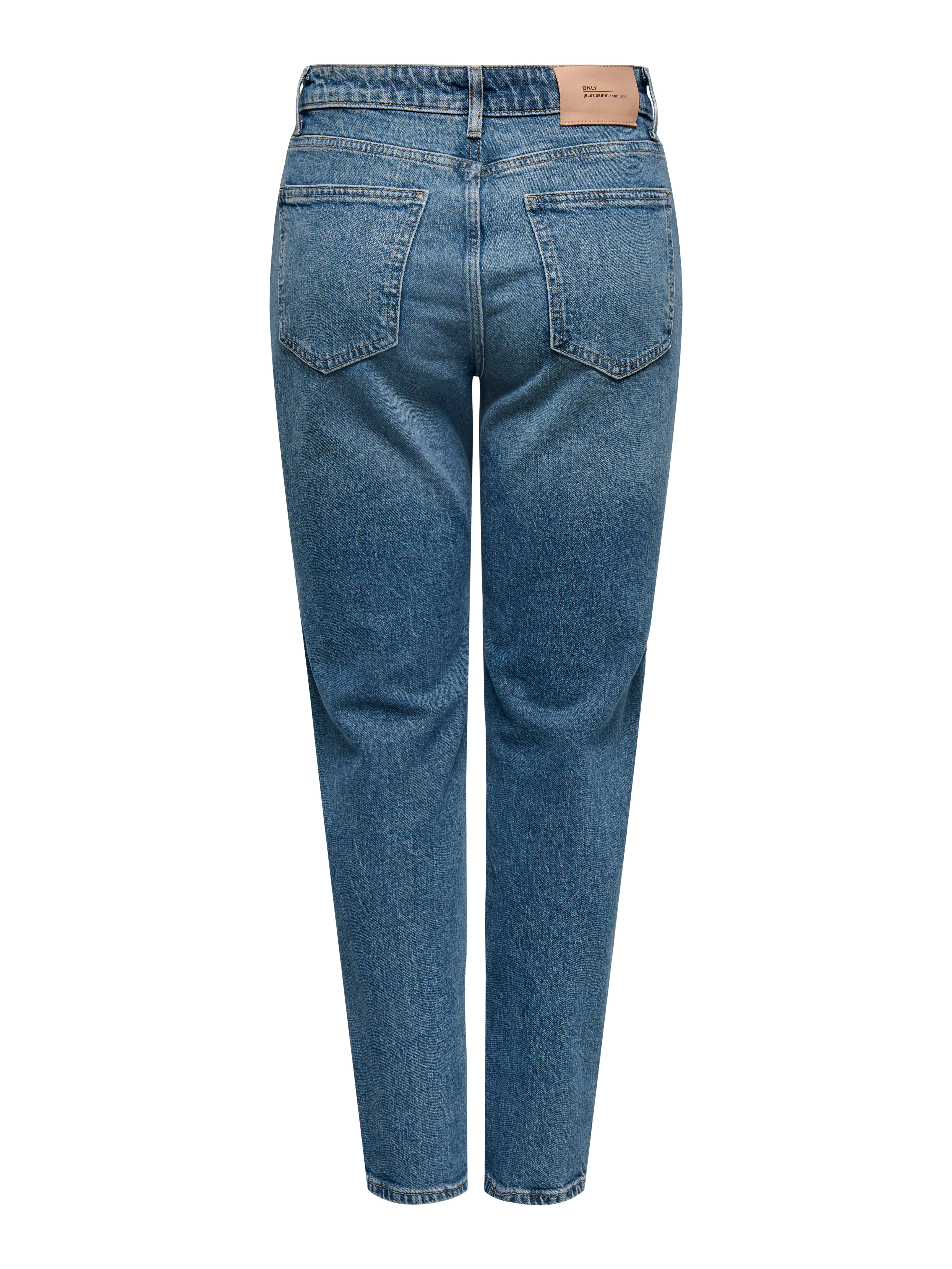 ONLEMILY Hohe Taille Gerade geschnitten Jeans Dark Blue Denim
