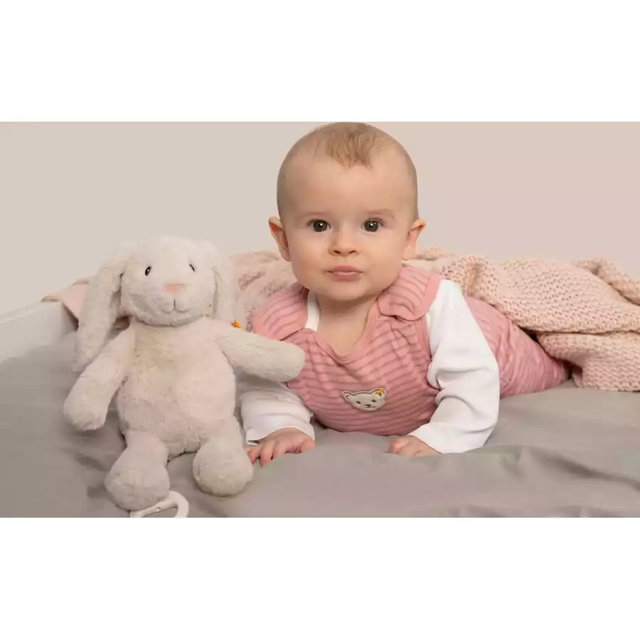 Steiff Spieluhr Hoppie Hase My first hellgrau, 26 cm