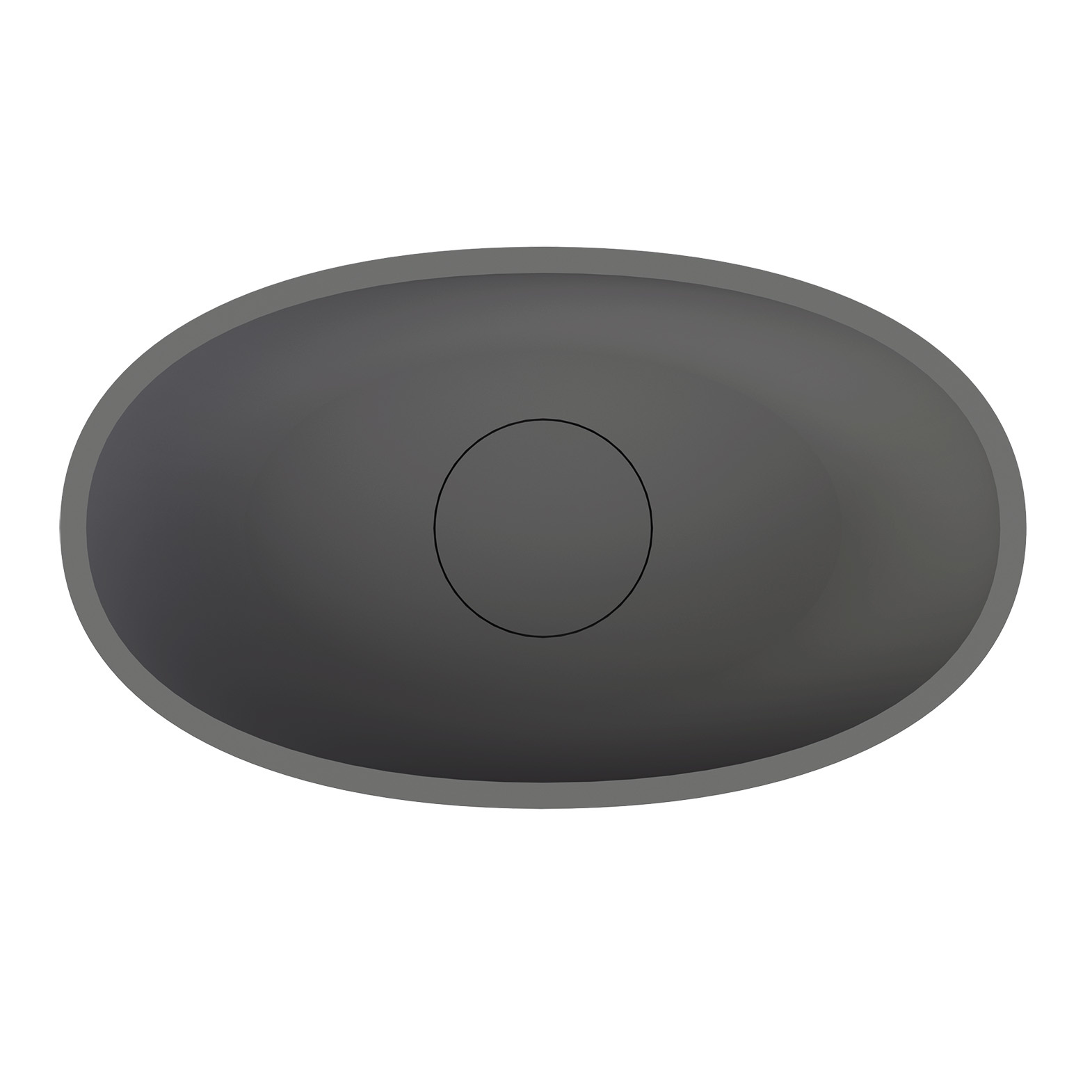 Riho Escala ovale waskom solid surface antraciet mat