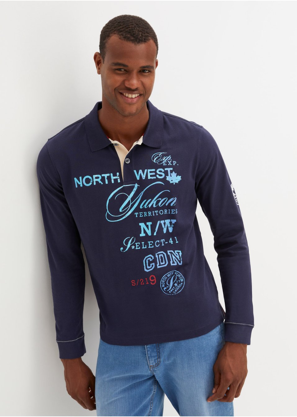 Poloshirt met lange mouwen