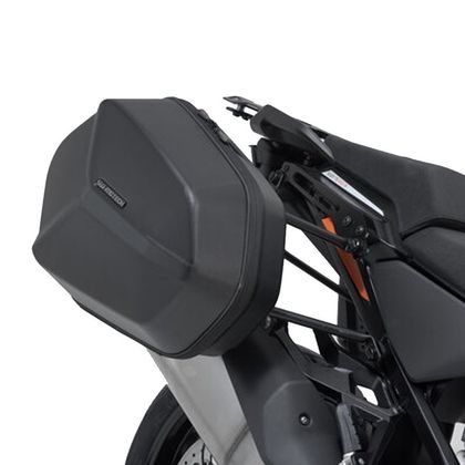 Valise SW-MOTECH AERO ABS AVEC SUPPORT (2 x 25 Litres) - Noir