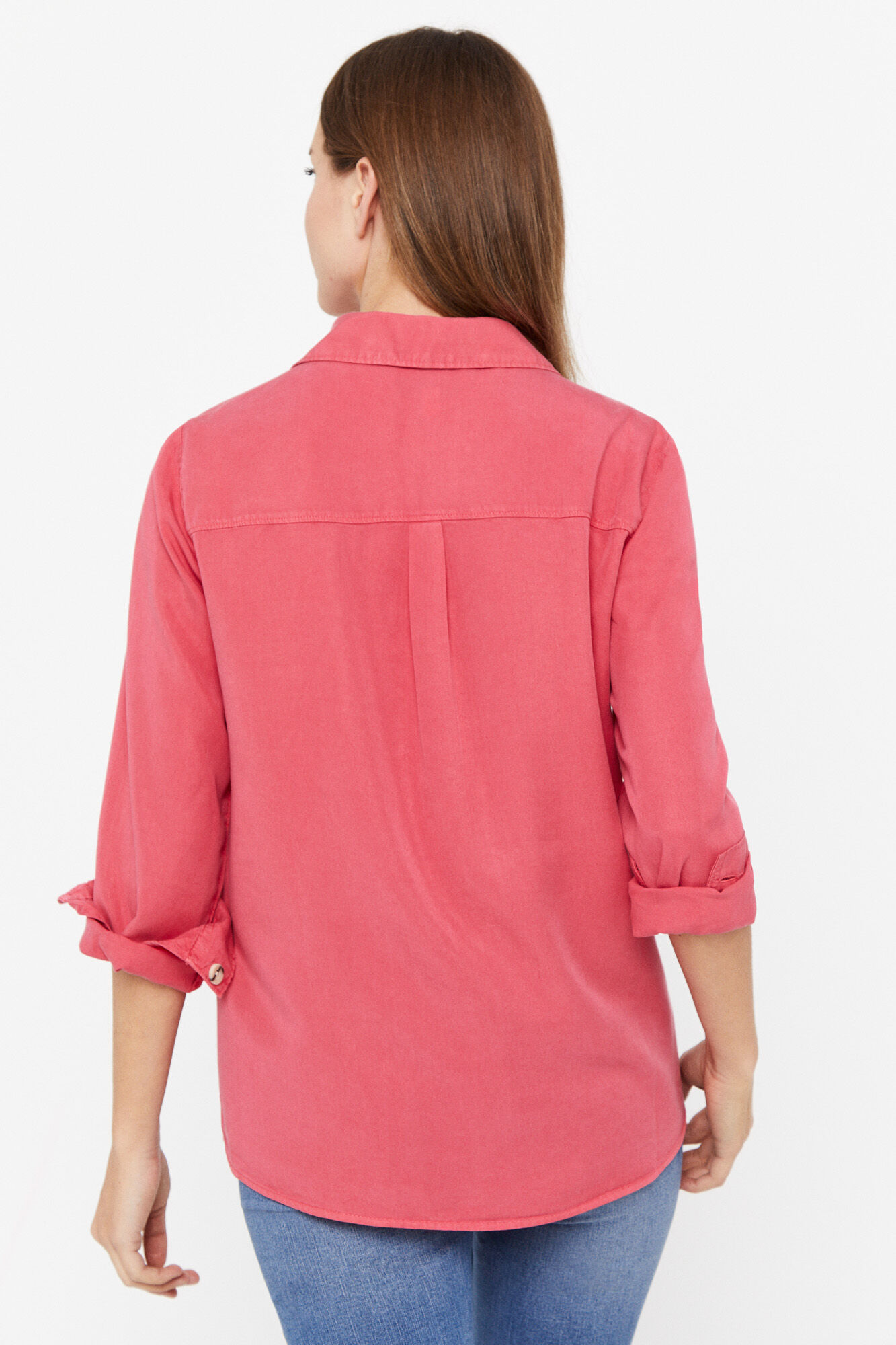Camisa jeans Tencel - Fúcsia