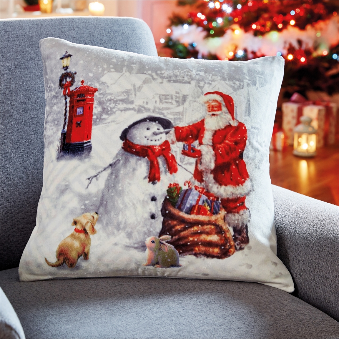 Housse coussin Noël vintage