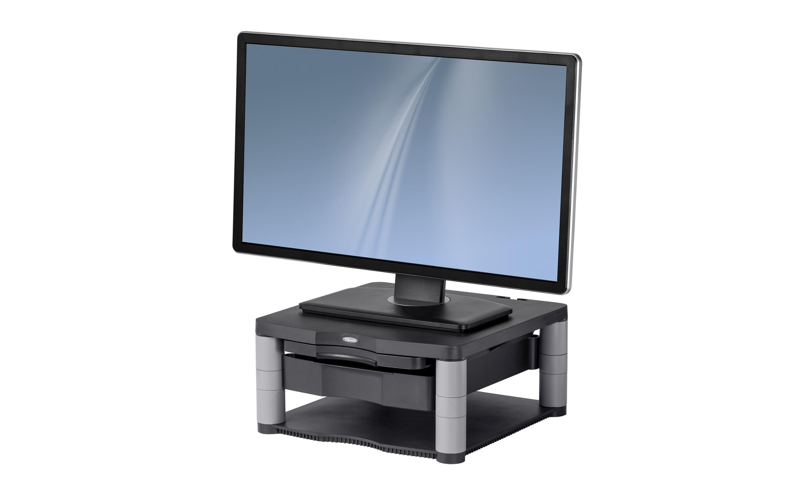 Monitor Erhöhung PremiumPlus Anthrazit, SilberStänder für Monitore, graphit