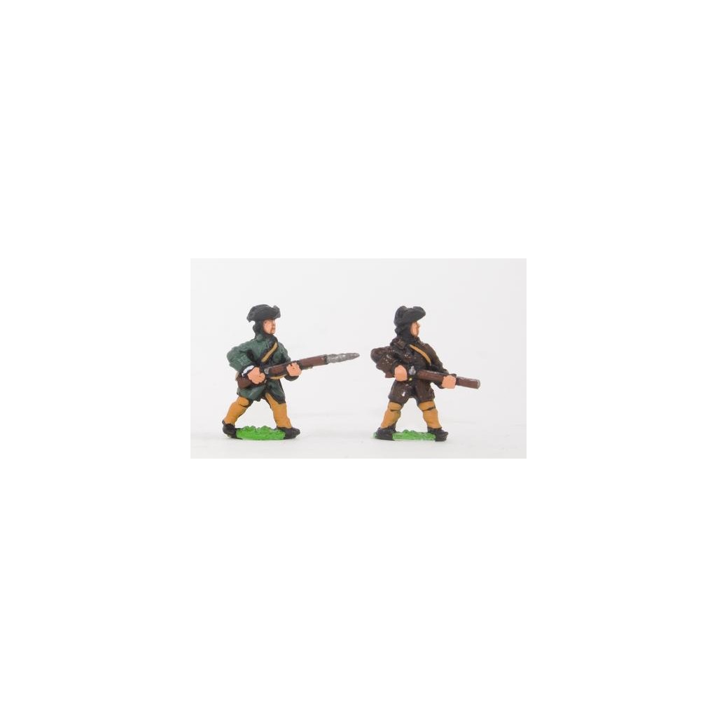 Seven Years War British in Canada: Militia in assorted dress and poses