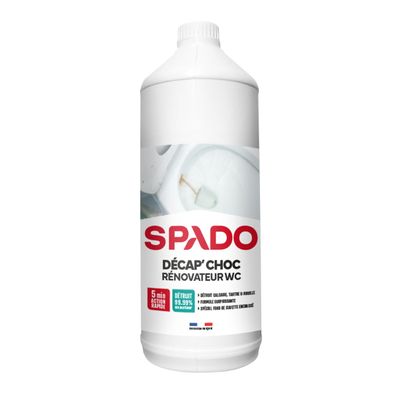 SPADO Décap' Choc - Rénovateur WC 3EN1 - produit de nettoyage - 1L