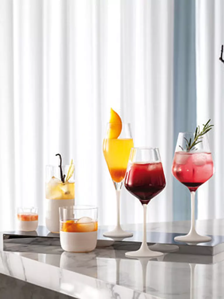 VILLEROY & BOCH Schnapsglas 4er Set MANUFACTURE ROCK BLANC GLAS weiss