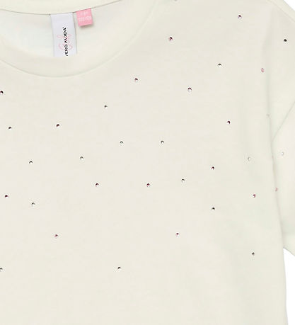 Vero Moda Girl T-Shirt - VmSparkly - Snow White/Strasssteine