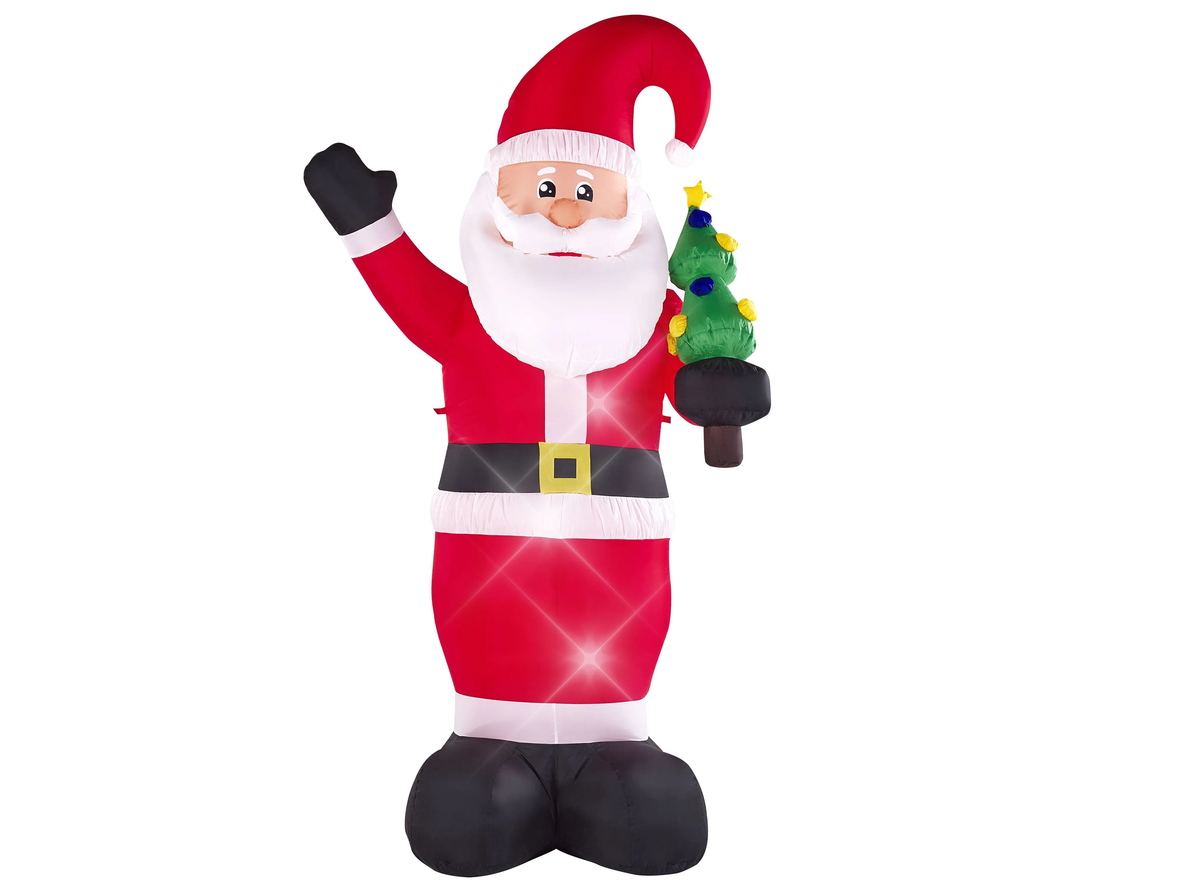 Opblaasbare buitendecoratie LED IVALO Kerstman 225 cm Rood